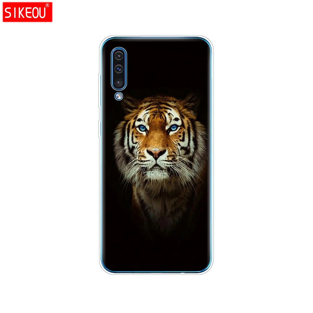Silicone Case For Samsung A50 Case For Samsung Galaxy A50 A10 A30 A40 A70 A 50 2019 Phone Bumper wolf tiger lion Leopard bear