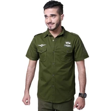 Прямая Модные мужские хлопковые рубашки с коротким рукавом плюс размер 6XL 3 цвета JPYG53