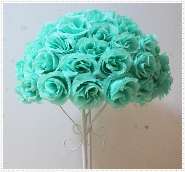 Tiffany Blue Silk Flowers