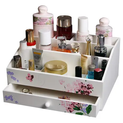 

Large cosmetics desktop storage box drawer wool dressages storage box shelf
