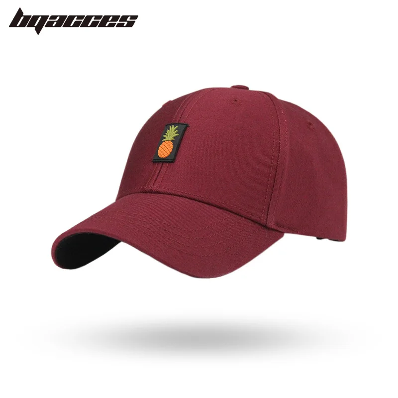 

[BQACCES] Embroidery Pineapple Baseball Cap For Men Women Bone Spring Summer Caps Twill Cotton Strapback Sun Hats Adjustable