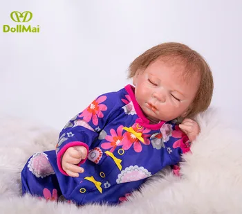 

DollMai 48cm Bebes Reborn Doll Soft Silicone Boy Girl Toy Reborn Baby Doll Gift for Children realista boneca reborn
