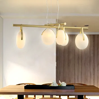 

Moden art pendant light gold/black magic bean g4 led lamp living dining room shop glass pendant lamp fixtures 110-240V