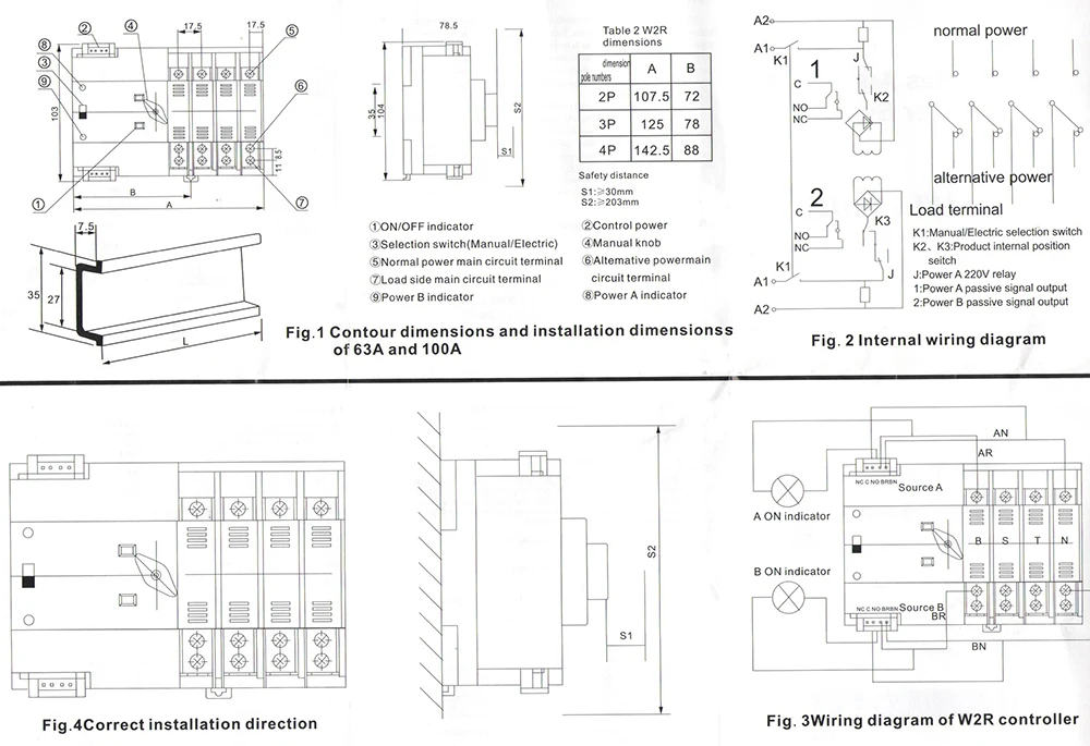 v power interruptor de transferência automática interruptores
