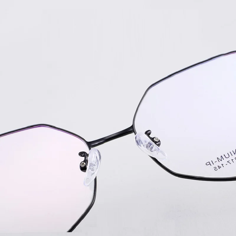 Ширина 138 нерегулярные Reticular оправа очки для женщин модные титановые Opitcal большая