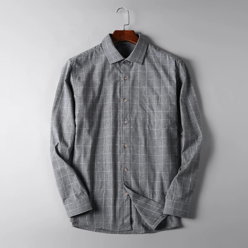 

Plus Size 5XL 6XL 2019 New Men Shirt Brand Casual Men's Shirt Long Sleeve Plaid Shirt Men Pure Cotton Men Shirts Male Clothes