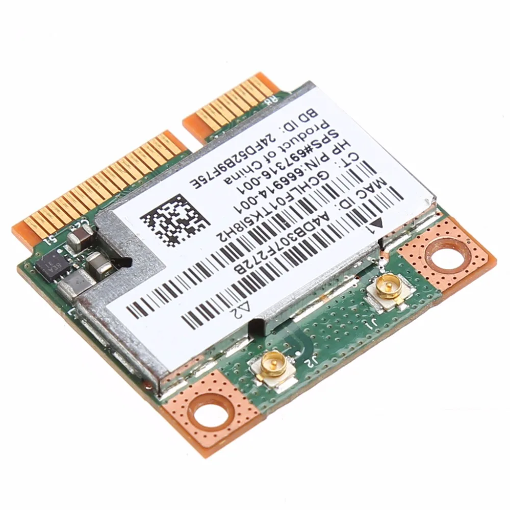 Dual Band 2.4+5G 300M 802.11a/b/g/n WiFi Bluetooth 4.0 Wireless Half Mini PCI-E Card For HP BCM943228HMB SPS 718451-001