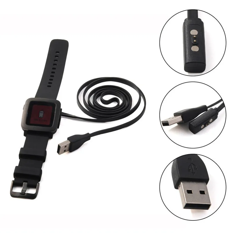Rondaful Smart Watch USB Charger Charging Cable for Pebble ...