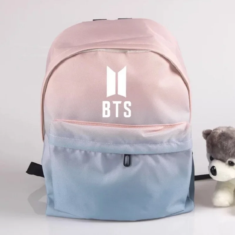 Korean Bts Bangtan Backpack Canvas Fashion preppy style School bag