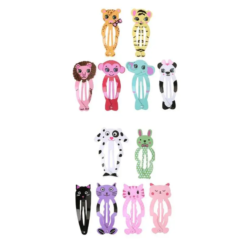 

JOCESTYLE 6pcs/Set Cute Animal Star Print Girls Hair Clips Baby Hairpin Headwear Children Styling Tool Infants Head Wear Props