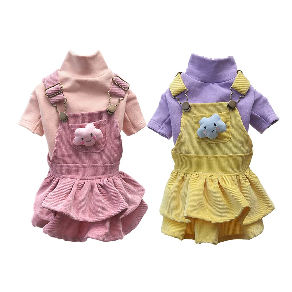 

Winter Dog Dress Suspender Dresses For Small Dogs Cat Wedding Skirt Puppy Outfit Pet Clothes Chihuahua Yorkie Warm Clothing