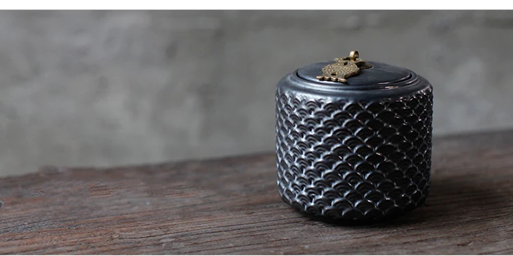 Японский стиль грубой керамики в бобах Ukiyoe Yamato-e банка чайная коробка фарфоровая банка для конфет керамическая герметичная емкость для чая caddy