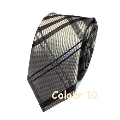 Новое поступление 6,5 см популярный узкий плед для взрослых шеи галстук для мужчин и женщин - Цвет: 10