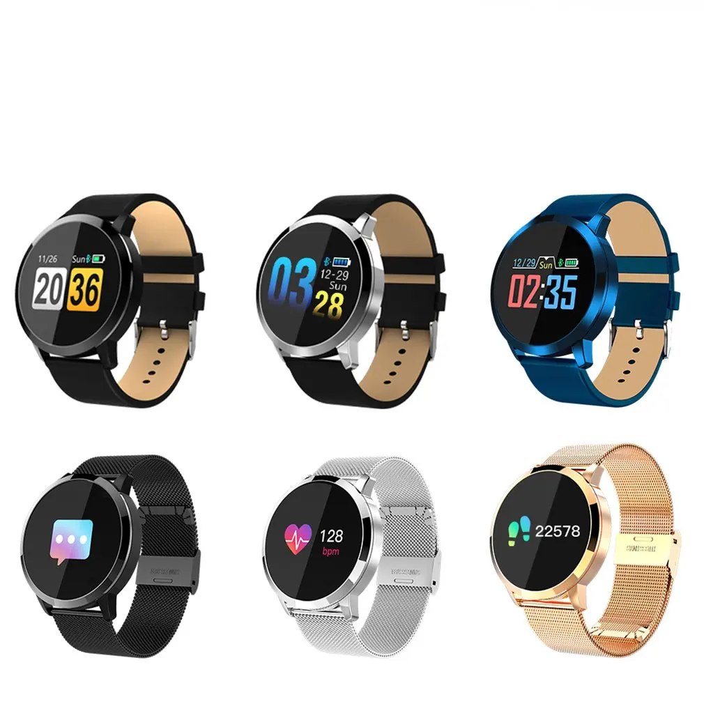 

Q8 Sports Smart Bracelet Color Screen Smartwatch Waterproof Bluetooth Heart Rate Blood Pressure Monitor Wrist Watch