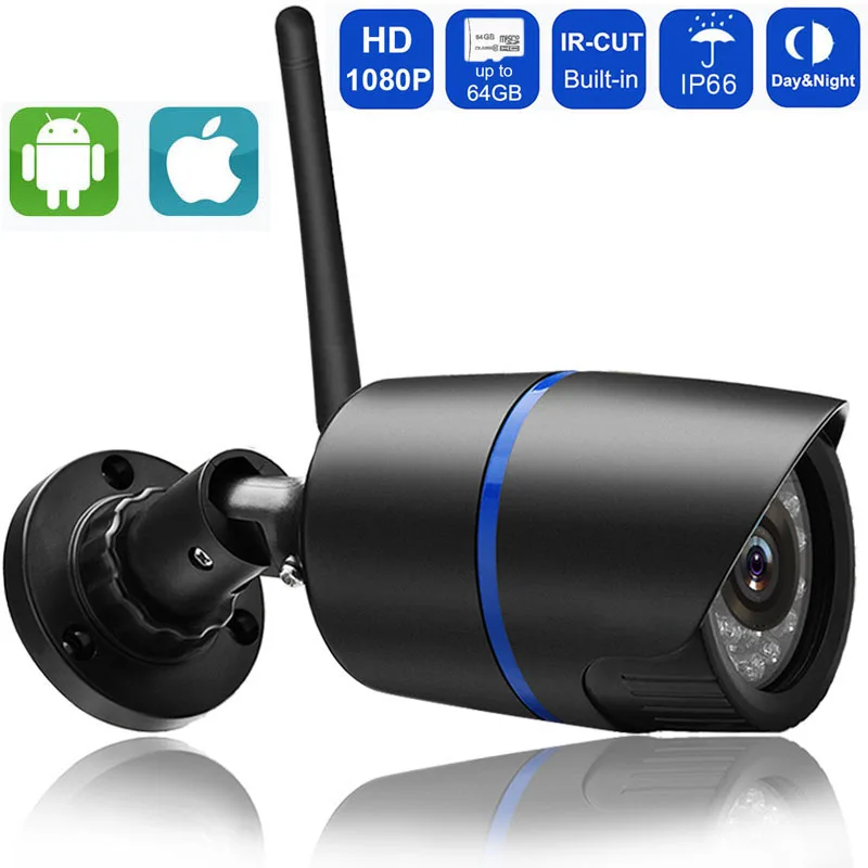 IP камера 1080 P Wi Fi открытый 720 беспроводной Проводная видеонаблюдения Аудио запись