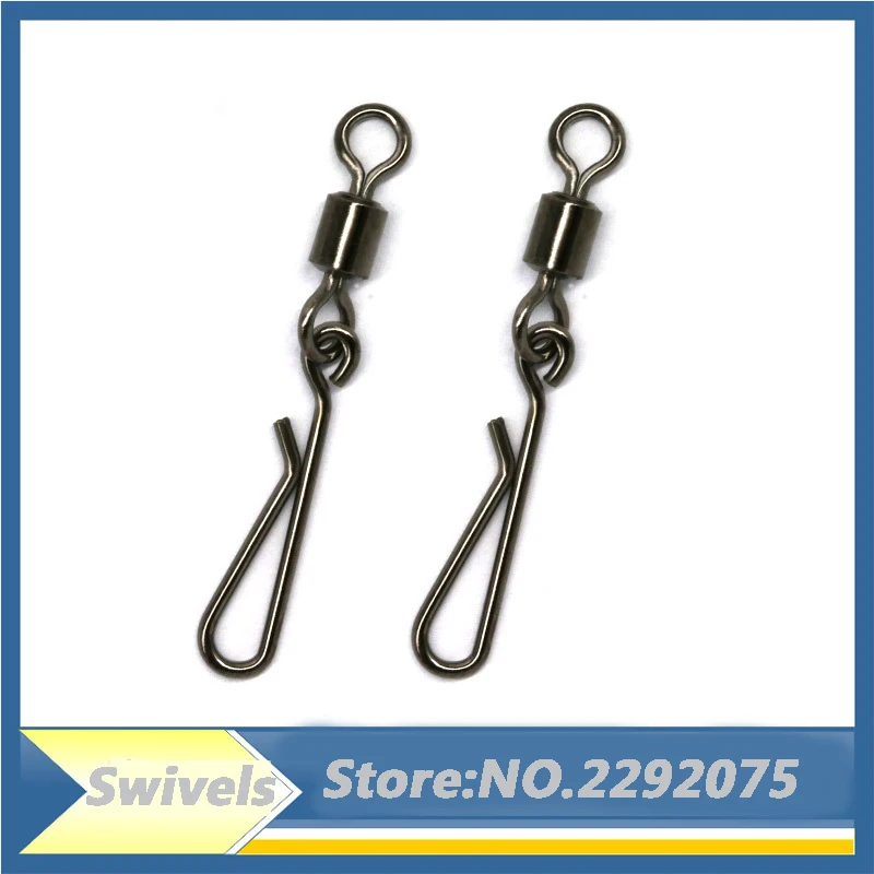 (500pcs) Rolling Swivel fishhooks connector fishing swivels with snap