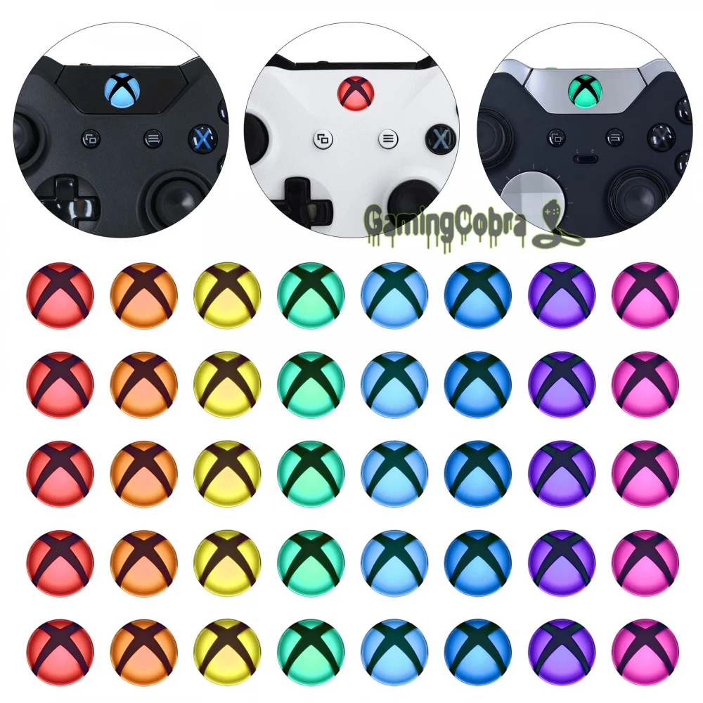 Пользовательские домашний гид Кнопка Светодиодный наклейки для Xbox One/S/Elite/X контроллер с набором инструментов-40 шт в 8 цветах-JYXBS0013