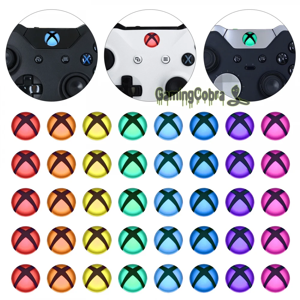 

Custom Home Guide Button LED Mod Stickers for Xbox One /S /Elite /X Controller with Tools Set - 40pcs in 8 Colors - JYXBS0013