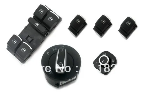 Chrome Interior Switches Combo For VW Golf MK6 Tiguan Golf  Jetta MK5
