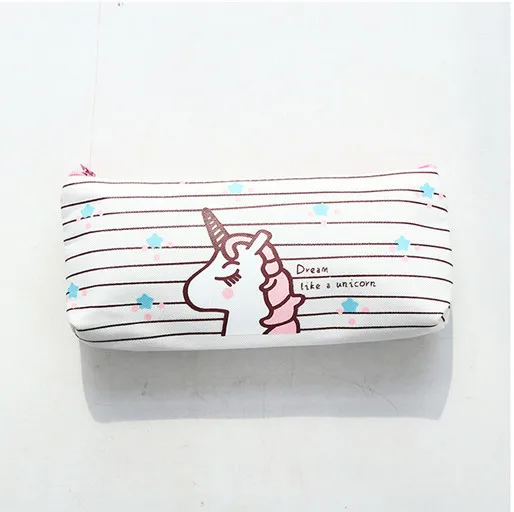 Милые животные Фламинго пенал из ткани для девочек школьная сумка карандаш кактус коробка Kawaii школьные канцелярские ручки чехол - Цвет: 11