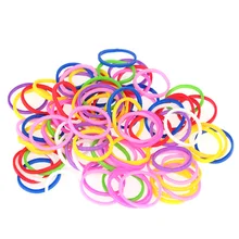 12 пакета(ов)/1200 шт. резинки для волос кольца веревки одноразовые резинкой Карамельный Цвет аксессуары для волос Стайлинг Инструмент хвост держатель