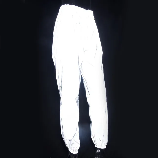 2019 kobiety Flash spodnie odblaskowe wysokiej talii spodnie na co dzień noc świecące Streetwear damskie elastyczne odblaskowe spodnie do biegania tanie tanio Poliester Pełnej długości Luźne Suknem Elastyczny pas Kieszenie Stałe Wysoka Plisowana Harem spodnie Reflective Pants women 2019 kobiety Flash spodnie odblaskowe wysokiej talii spodnie na co dzień noc świecące Streetwear damskie elastyczne odblaskowe spodnie do biegania tanie tanio Poliester Pełnej długości Luźne Suknem Elastyczny pas Kieszenie Stałe Wysoka Plisowana Harem spodnie Reflective Pants women