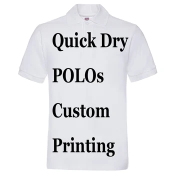 

Custom Printing Logos Name Quick Dry polo shirts 100% poly Breathable Perspiration Polos Embroidery Heat Transfer Digital PrintC