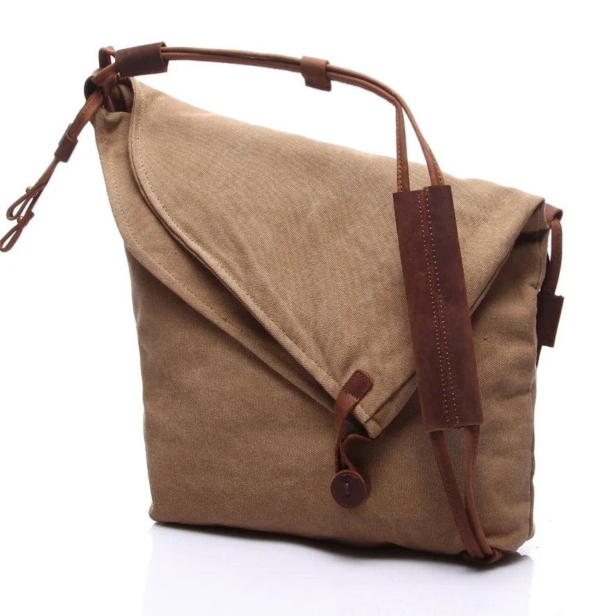 

Crazy horse leather shoulder bag new trend men and women Canvas Messenger bag 2631#