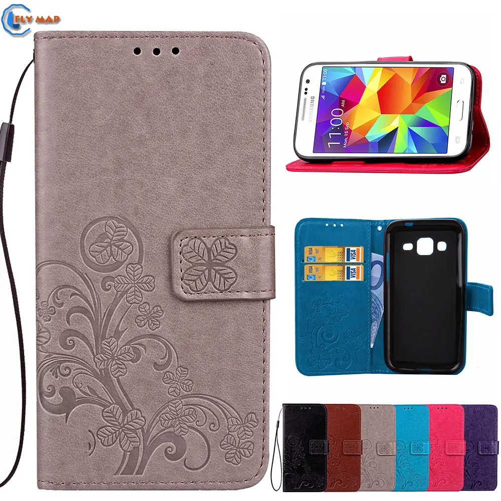 Case For Samsung Galaxy Core Prime G360 G360H Wallet Flip Phone Coque