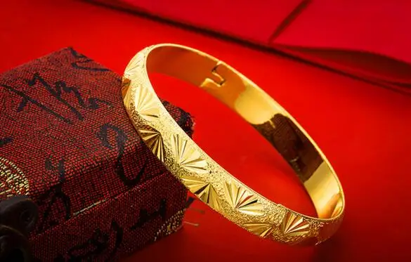 С фабрики 1 шт. золотой браслет для женщин Золотой Дубай невесты Свадебный Эфиопский браслет Африка браслет Арабские Ювелирные украшения