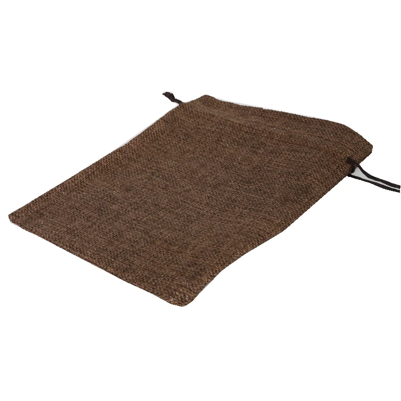 New-Cheap-5Pcs-Brown-Color-Linen-Cotton-Drawstring-Pouch-Bag-Jewelry-Bag-Christmas-Wedding-Gift-Bags 