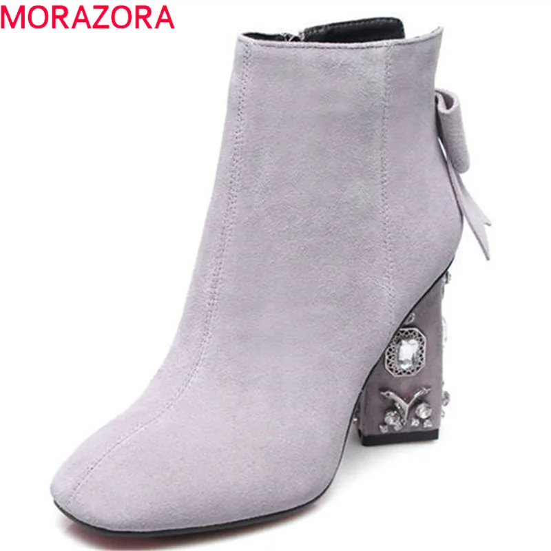 MORAZORA/2020 г. обувь из коровьей замши наивысшего качества женские Вечерние и