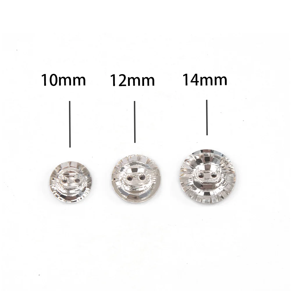 Crystal Clear Shapes Buttons Sew on Button DIY Rhinestone Snap Craft Strass Botones for Jewelry Garment Clothes Sofa Costume 3