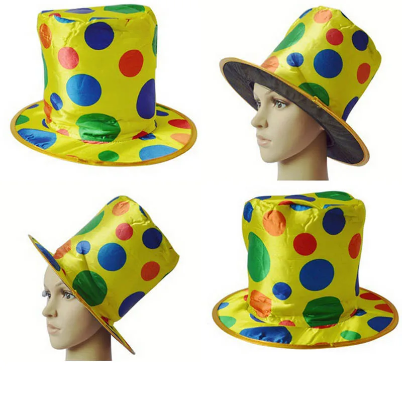 Wittocs Clown Hat Rainbow Top Hat For Circus Parties