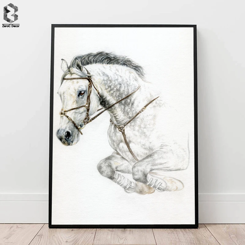 

Modern Posters And Prints Cool Horse Canvas Wall Art Painting Wall Picture For Living Room Office Room Decoration