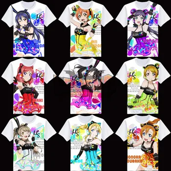 

Love Live! cosplay lovelive shirt nico hanayo miki umi kotori nozomi rin eli honoka printed t shirt all members white tee