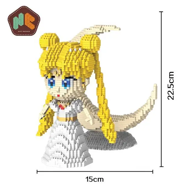 cute japanese anime mini blocks sailor moon cartoon model building