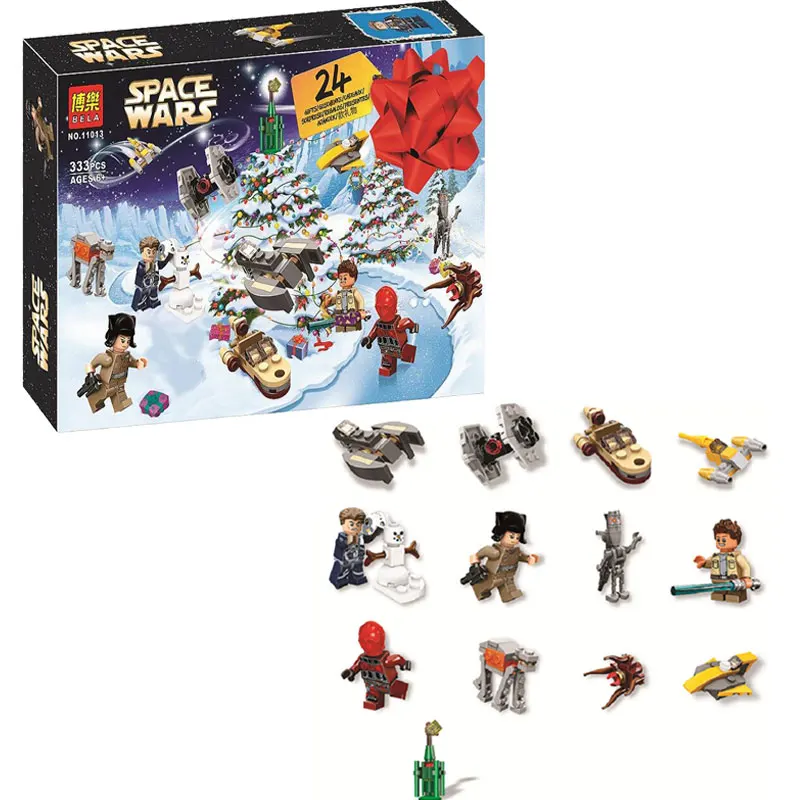 

Bela 11013 Star Wars Advent Calendar Building Block Bricks Figures Toys Compatible With 75213 Friends Christmas Children Gift