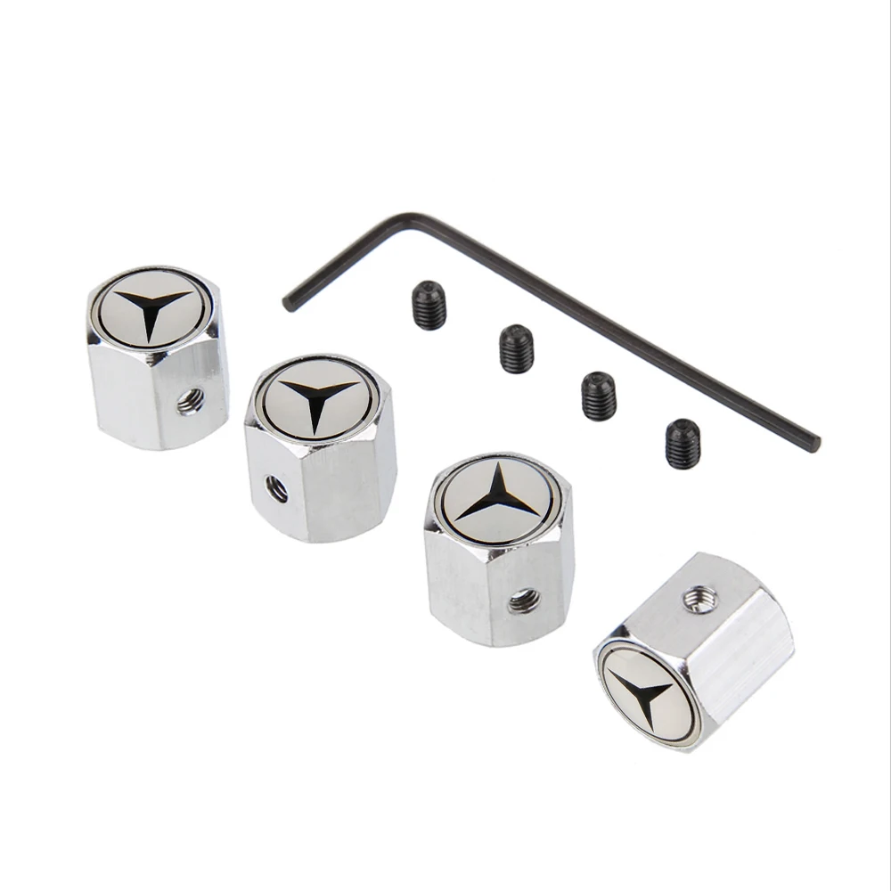

For Mercedes-benz W210 W211 W164 W124 W205 W211 W203 W204 W168 GLA GLC GLE SLK Metal Vehicle Anti Dirty Styling Wheel Stem Cap
