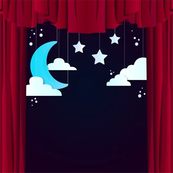 

Laeacco The Starry Sky Theater Curtain Portrait Scene Photography Backgrounds Customized Photography Backdrops For Photo Studio