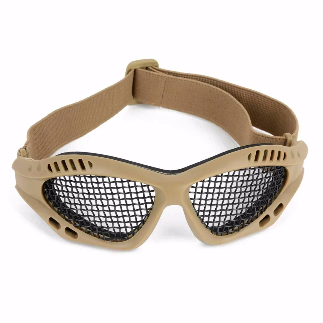 New Metal Steel Wire Mesh Hunting Eyewear Tactical Paintball Goggles Airsoft Net Glasses Shock Resistance Eye Game Protector