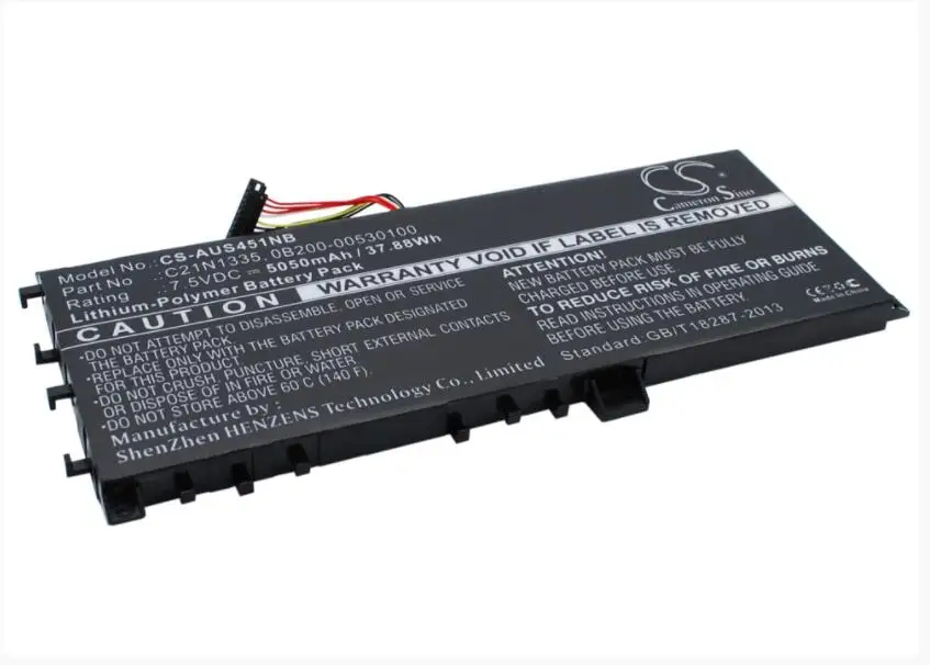 Cameron Sino 5050mAh battery for ASUS VivoBook S451 S451LA S451LB S451LN 0B200-00530100 C21N1335 Notebook, Laptop Battery Cameron Sino 5050mAh battery for ASUS VivoBook S451 S451LA S451LB S451LN 0B200-00530100 C21N1335 Notebook, Laptop Battery
