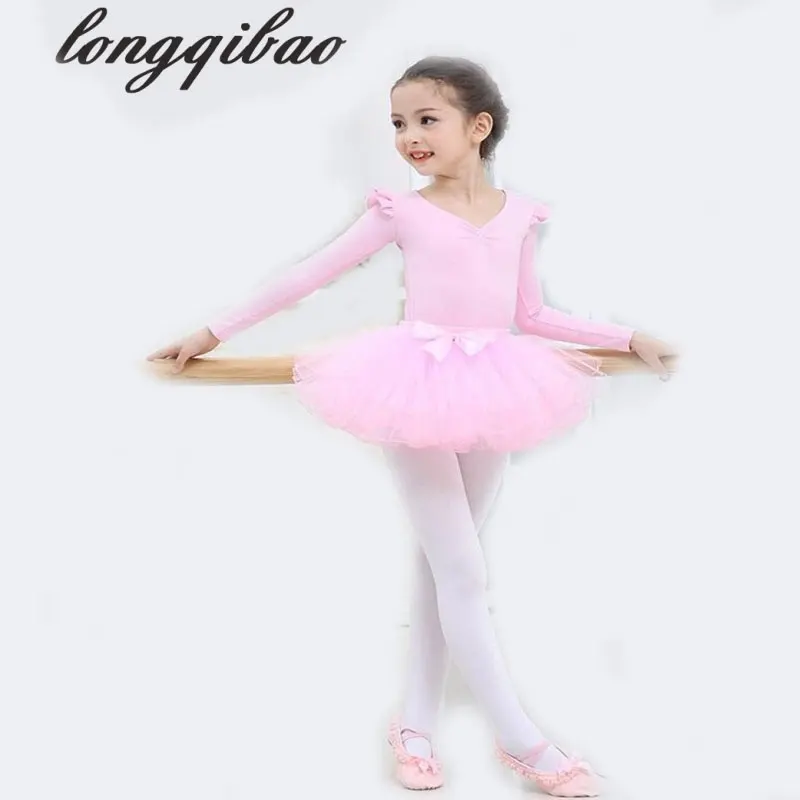 Children's dance costumes spring and summer long sleeved ballet dress