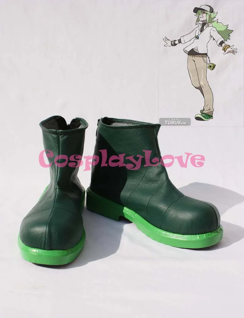 

Pocket Monster Black and White N Cosplay Shoes Boots Hand Made Custom-made For Halloween Christmas CosplayLove