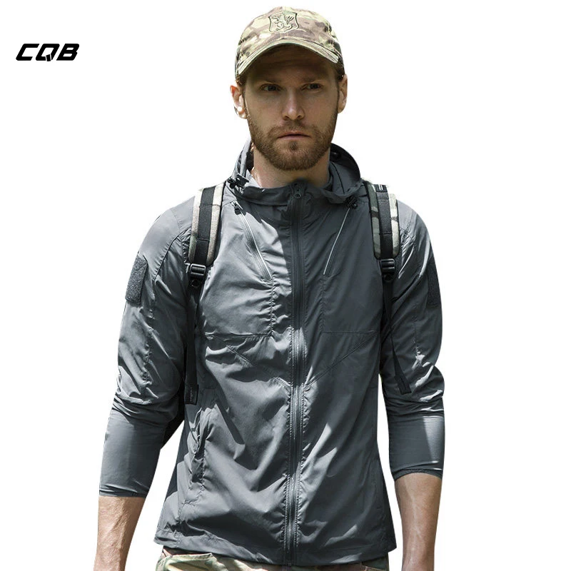 CQB Outdoor Camping Windbreaker Men Light Breathable Water Repellent