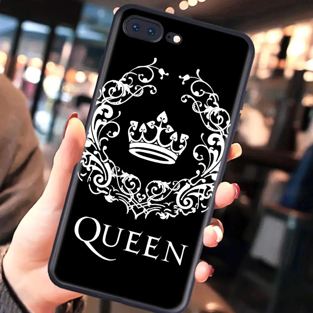 Роскошный силиконовый чехол для iphone 7plus 8 plus 7 6s 6 x xr xs max 11 pro милые king queen мягкий