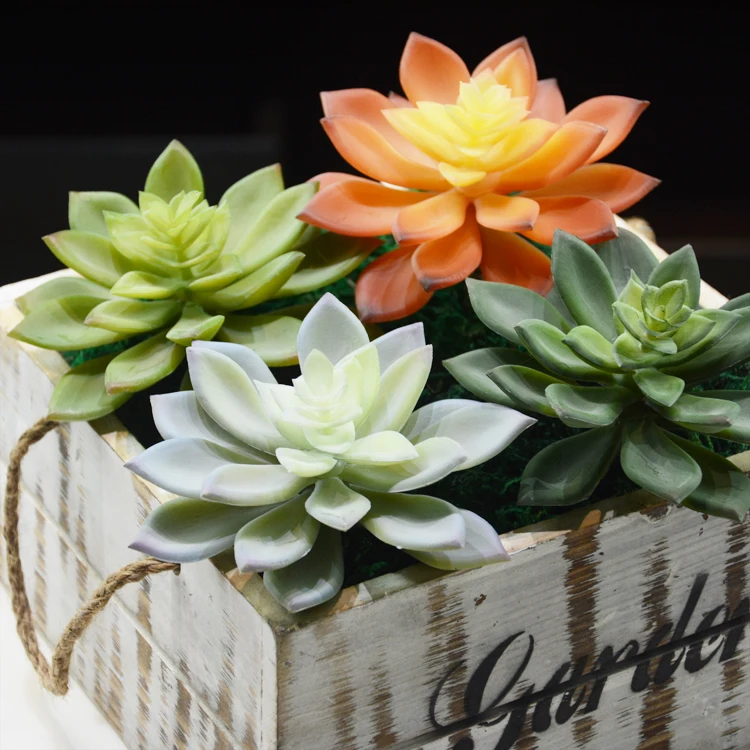 

Artificial fleshiness Lotus Fake green Succulent plant microlandschaft decorative flower home vase decoratio interior decoration
