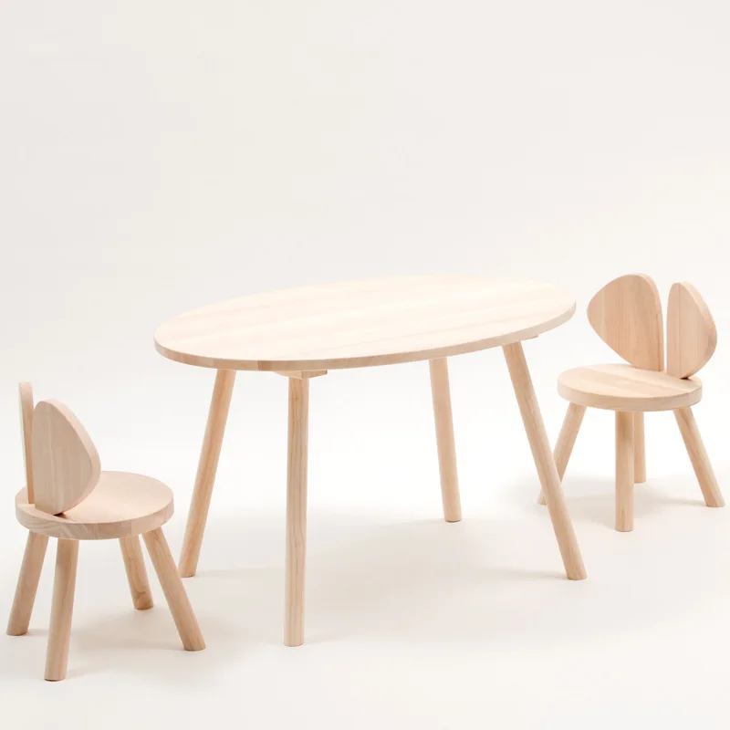 

Ins Explosions Butterfly little wings Mouse Chair Solid Wood Bench Children's Room Match Shooting Props
