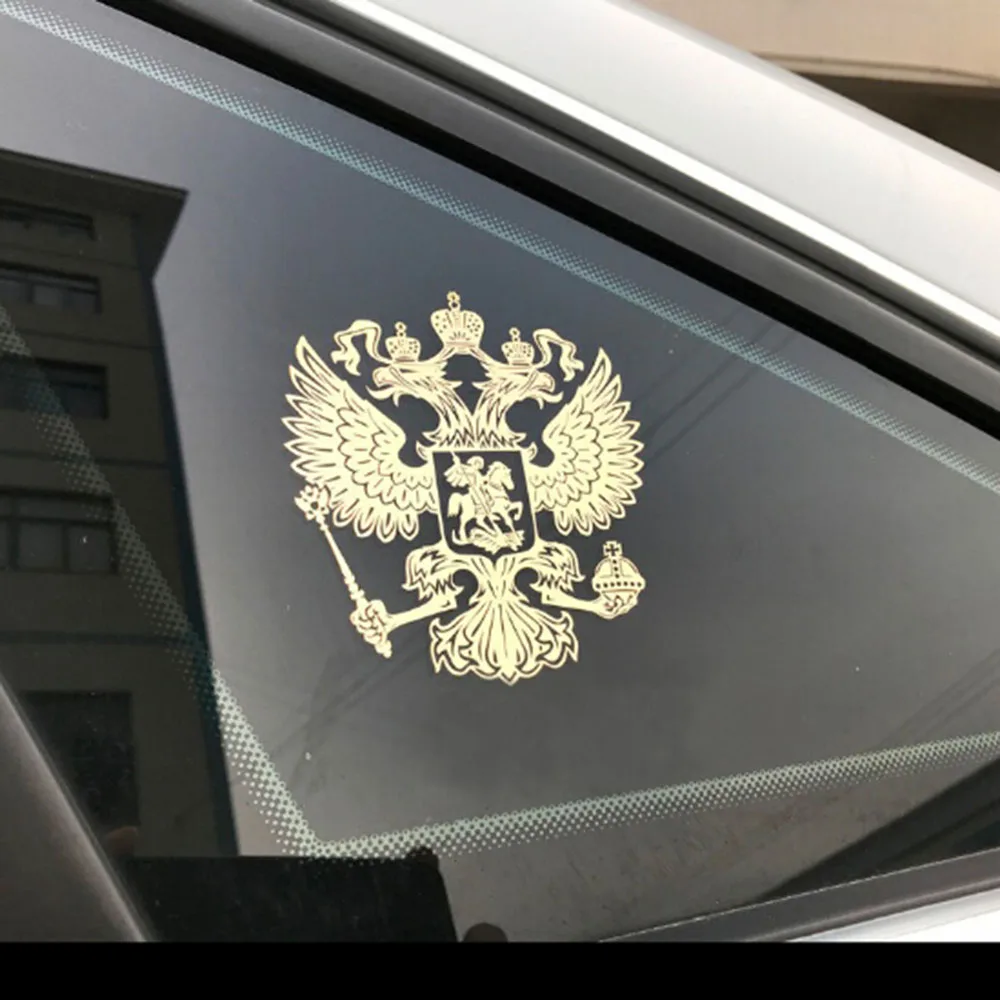 

SEKINNEWCool Vehicle Auto Sticker Russian Eagle Emblem Mobile Phone Labeling Decal Sticker Window Cars Trucks Laptops