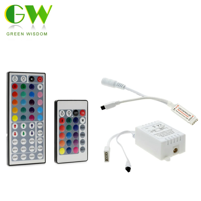 Светодиодный RGB пульт дистанционного управления DC12V Mini 44Key / 24Key IR пульт дистанционного управления для 3528 5050 RGB светодиодный|led light driver circuit|led temperature controlled pwm controller | АлиЭкспресс